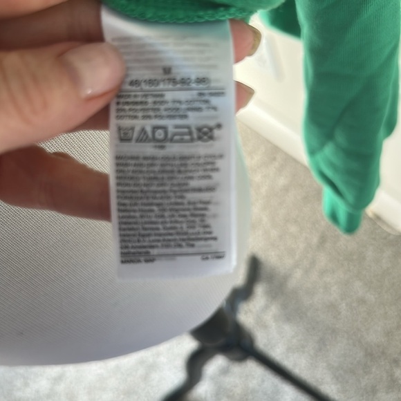 GAP Bright Green Vintage Cropped Drop Shoulder Hoody, Medium, Like New - Picture 8 of 9